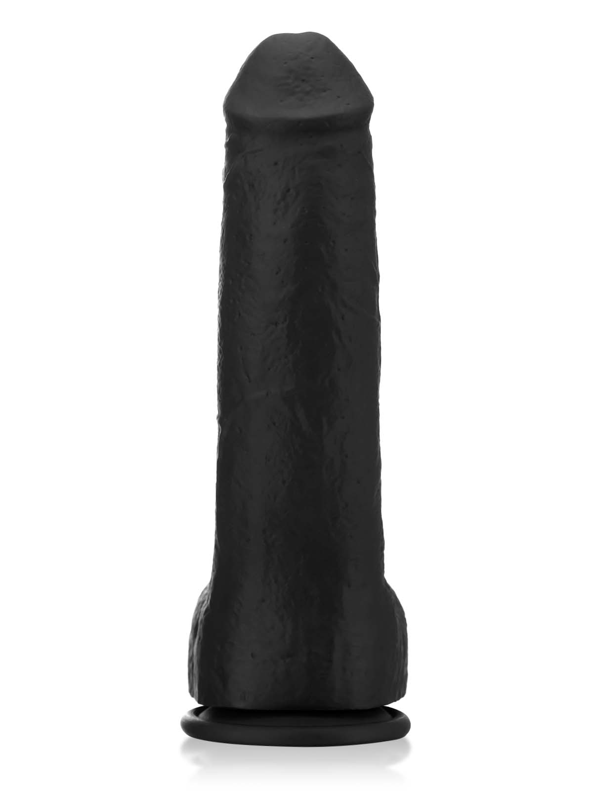 Jason 10" X 2" Luv BBC Black Soft Thick Curved Realistic Dildo - RealCocks