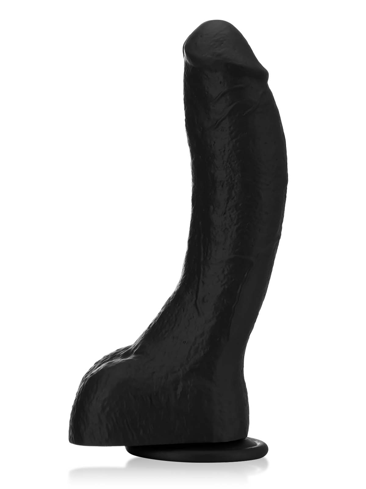 Jason 10" X 2" Luv BBC Black Soft Thick Curved Realistic Dildo - RealCocks