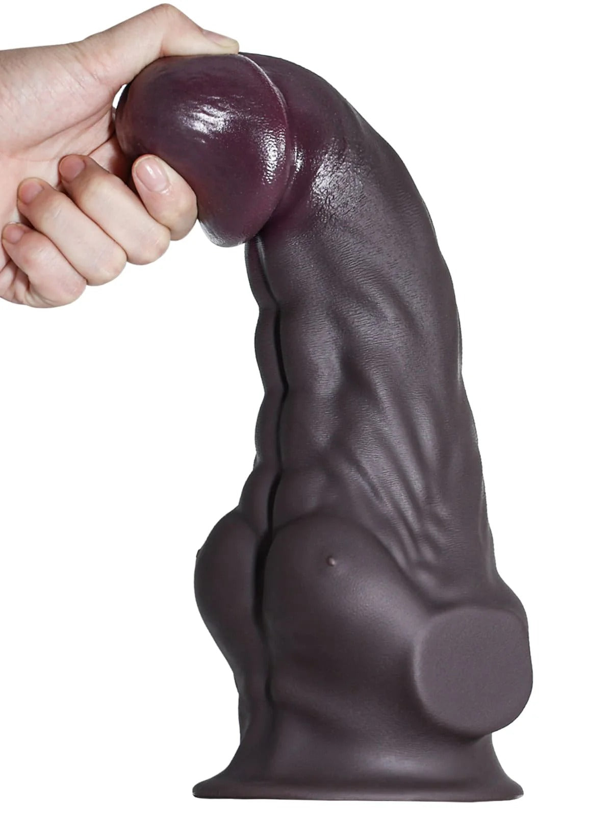 Brad 9" X 1.9" M Size Sexy Massive Black Dildo Muscle Cock - RealCocks