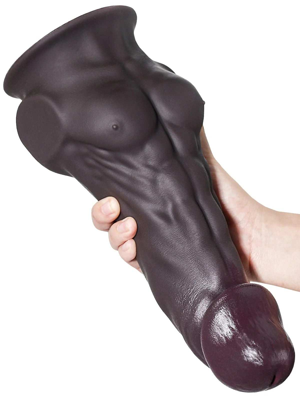 Brad 9" X 1.9" M Size Sexy Massive Black Dildo Muscle Cock - RealCocks