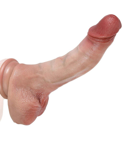 [BestSeller] Curvy 7.9 inch Flexible Hyper Realistic Dildo With Movable Keel - RealCocks