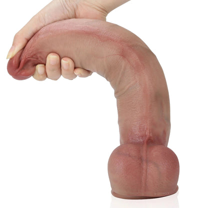 [BestSeller] Ḟilling 8.6inch Ultra Realistic Dildo With Real Lifelike Skin & Flexible Glan - RealCocks