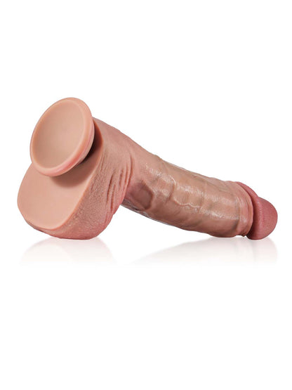 Brandon 9.6" x 1.8" Flesh Ultra Realistic Real Feel Dildo - RealCocks