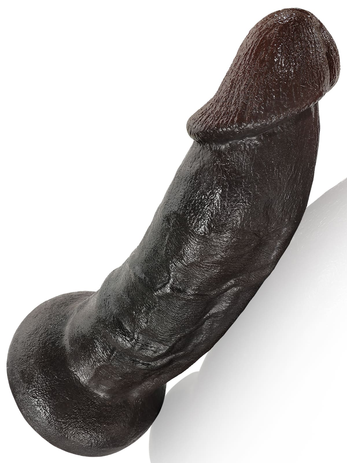 Fisher 8" X 1.9" Black Curved Dildo G Spot Realistic Dildo No Balls (L Size） - RealCocks