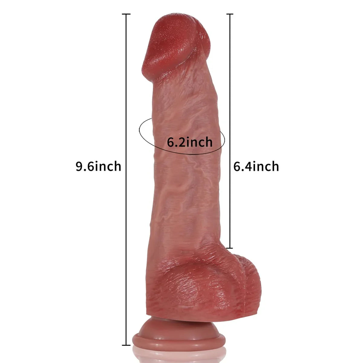 Gáby 9.6inch Black Thick Realistic Dildo Ultra Thick Big Anal Dildo - RealCocks