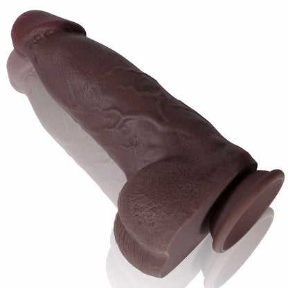 Jack 9in Silicone Black Thick Realistic Dildo - RealCocks