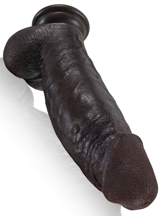 Kimi 8.6" x 2.2" Realistic Soft Black Like Thick Short Fat Dildo - RealCocks
