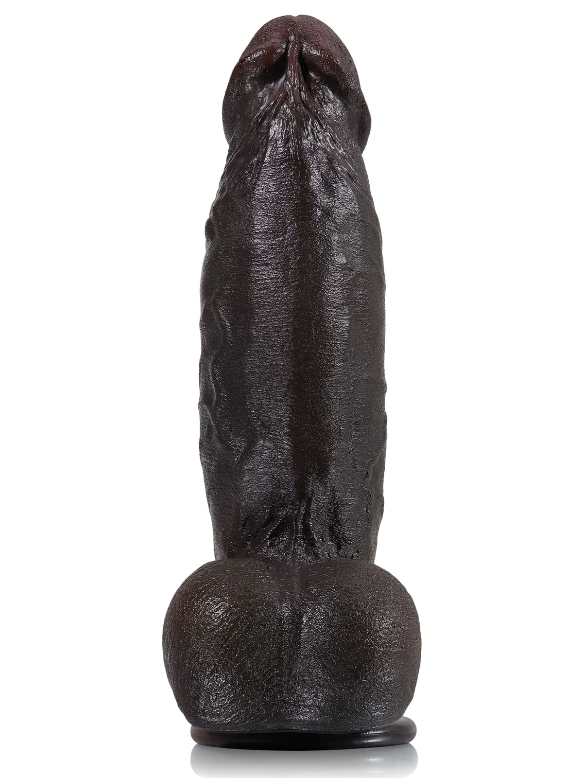Kimi 8.6" x 2.2" Realistic Soft Black Like Thick Short Fat Dildo - RealCocks