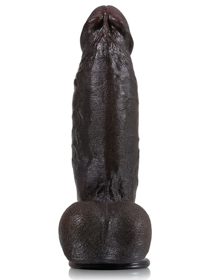 Kimi 8.6" x 2.2" Realistic Soft Black Like Thick Short Fat Dildo - RealCocks