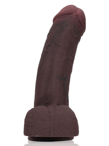 Martin 9" X 2.1" Real Feel Thick Realistic Black Cock Dildo - RealCocks