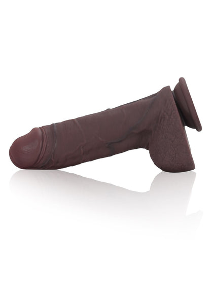 Martin 9" X 2.1" Real Feel Thick Realistic Black Cock Dildo - RealCocks