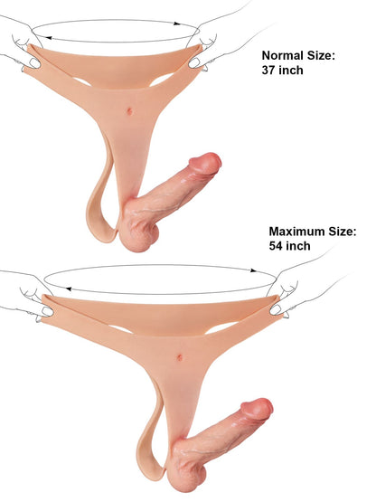 Nick Realistic Silicone Strapped Dirty Penis, Sexy Thong Style With 6.3" x 1.5" Dildo - RealCocks