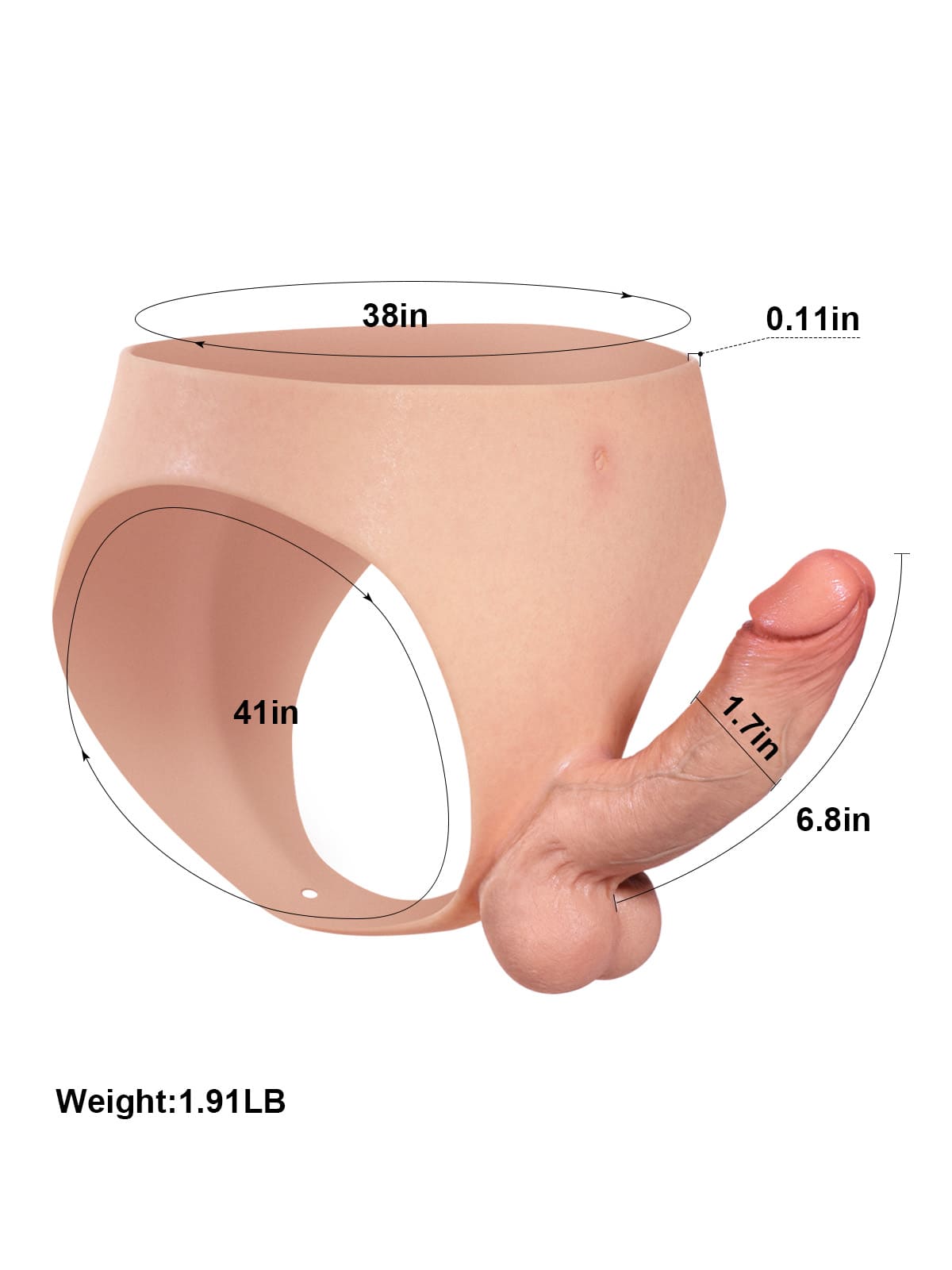 Oscar 6.8" x 1.7" Realistic Life Like Soft Cyber Skin Strap On Dildo - RealCocks