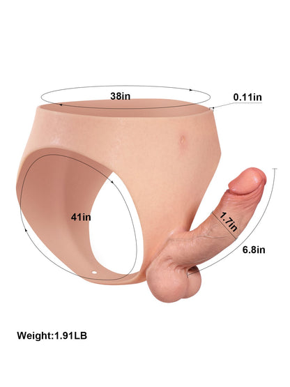 Oscar 6.8" x 1.7" Realistic Life Like Soft Cyber Skin Strap On Dildo - RealCocks