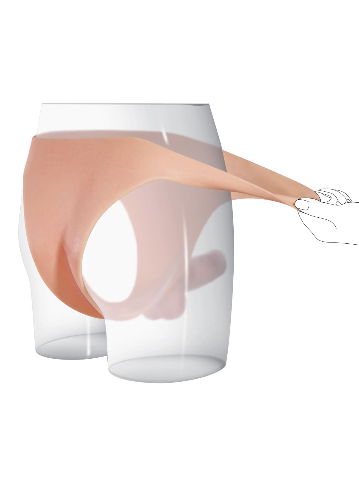 Owen 6.1" x 1.7" Realistic Life Like Soft Cyber Skin Strap On Dildo - RealCocks