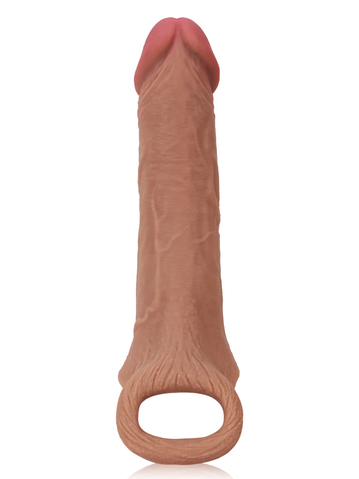 Perfect 8” Length x 5.9” Girth M/L Size Penis Sleeve With Ejaculatory Hole - RealCocks