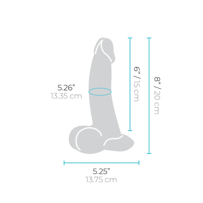 RealCocks Jake Slipskin Realistic Silicone Dildo - Four Size （6.5" 8" 9" 10"） curvy cream - RealCocks