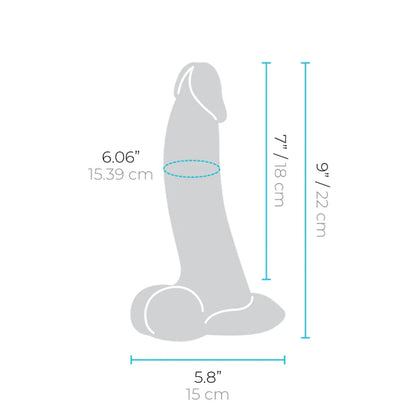 RealCocks Jake Slipskin Realistic Silicone Dildo - Four Size （6.5" 8" 9" 10"） curvy cream - RealCocks