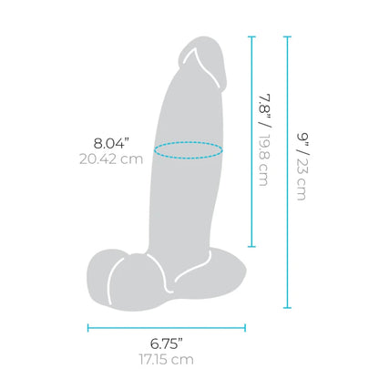 RealCocks Tony Slipskin Realistic Silicone Dildo - Four Size （6" 7" 8" 9"） Girthy Mocha - RealCocks