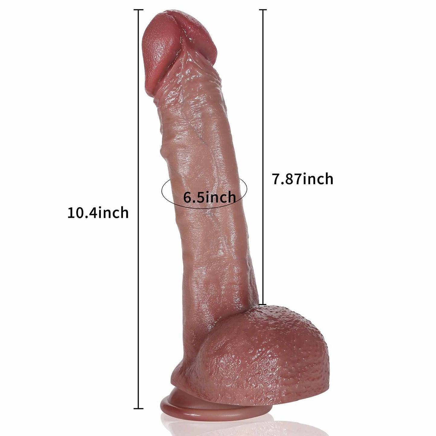 [UltraREAL]Ryan Silicone 10 Inch Lifelike Glan Realistic Dildo Black Dildo - RealCocks