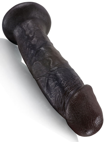 Tony 10" x 2.1" Black Soft Skin Huge Thick Dildo - RealCocks