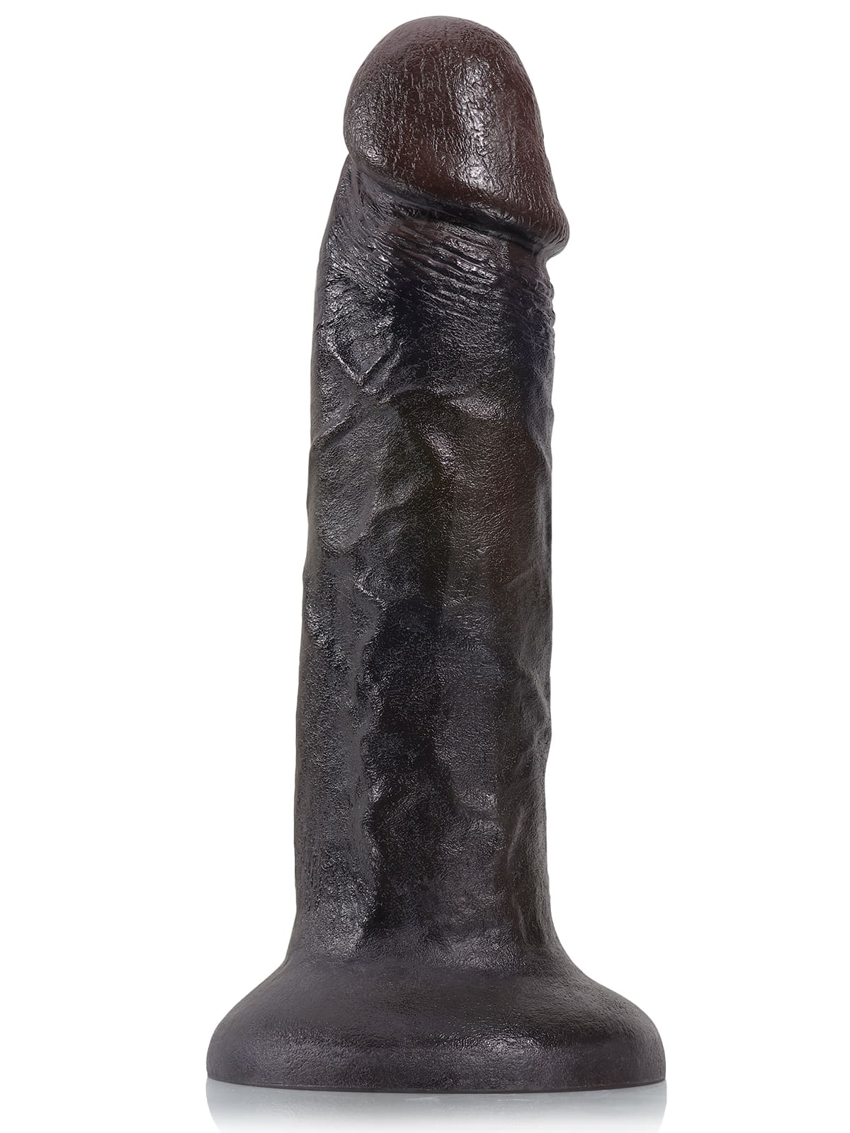 Tony 10" x 2.1" Black Soft Skin Huge Thick Dildo - RealCocks