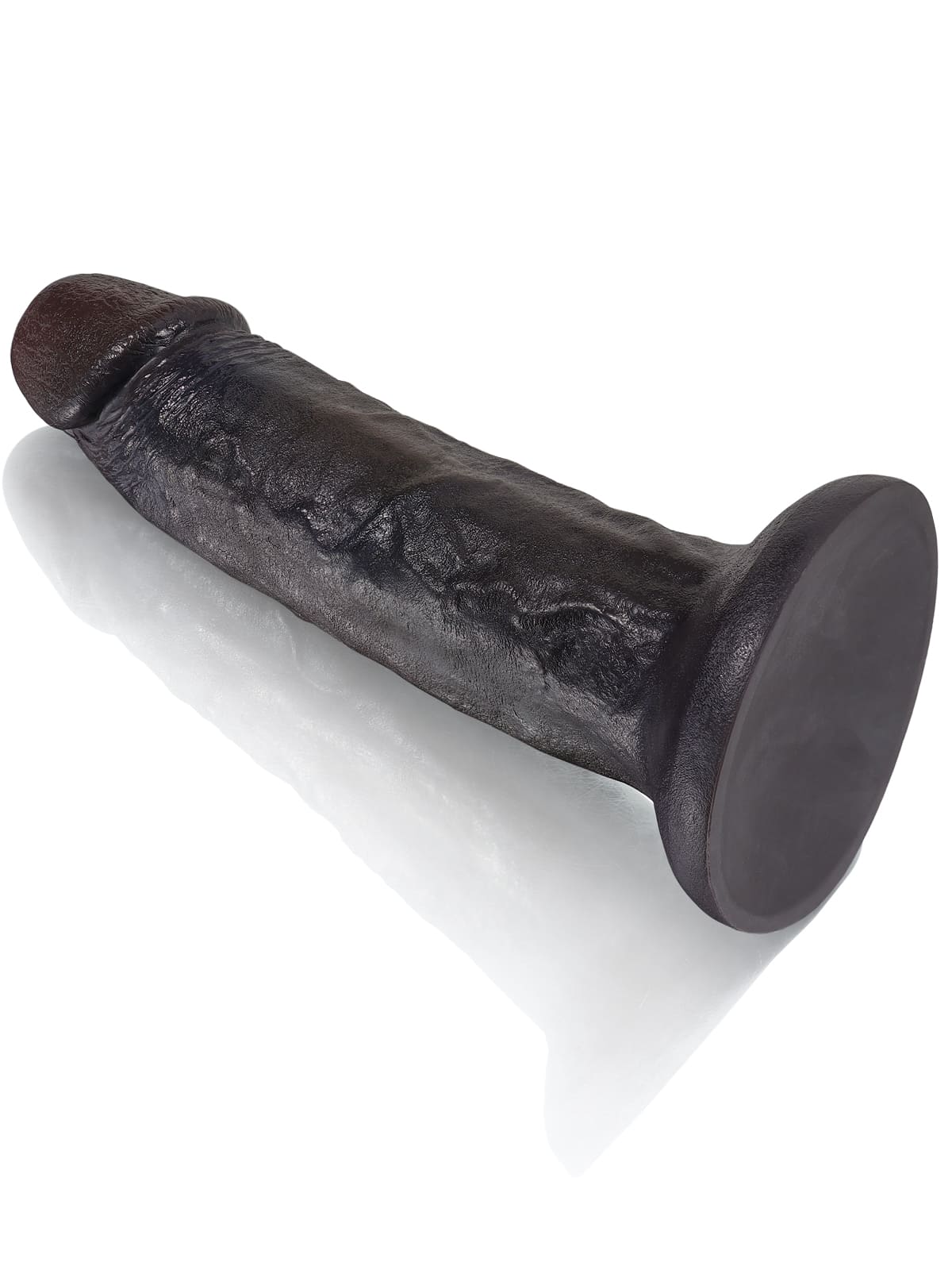 Tony 10" x 2.1" Black Soft Skin Huge Thick Dildo - RealCocks