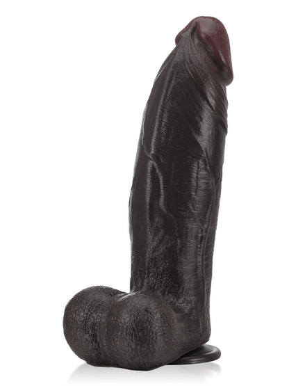 Zeus  11" x 3"  BBC Black Strong Extra Huge Thick Dual Density Dildo - RealCocks