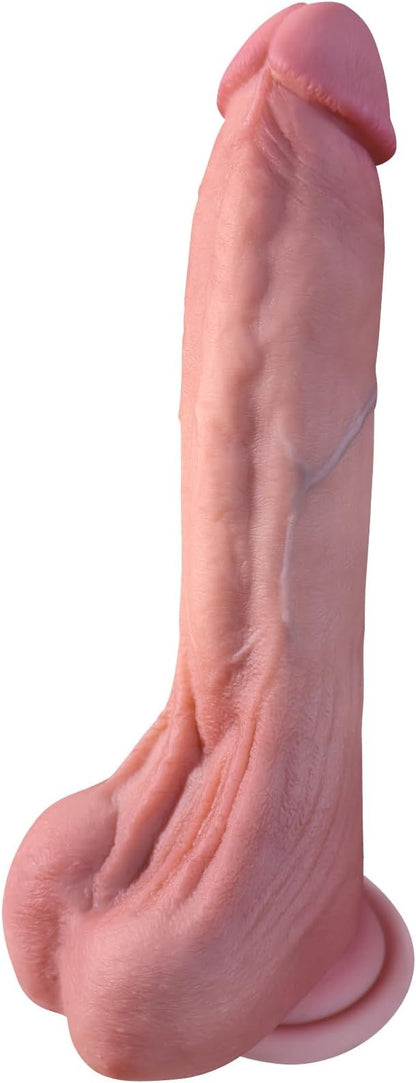 Realcocks 8.6 Inch Real Skin Dildo,Soft Dual-Layer Liquid Silicone Lifelike Dildo - RealCocks