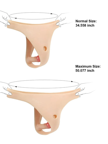 Realcock Silicone Strap-On with Vibrating Anal Dildo featuring adjustable sizes for a customized fit