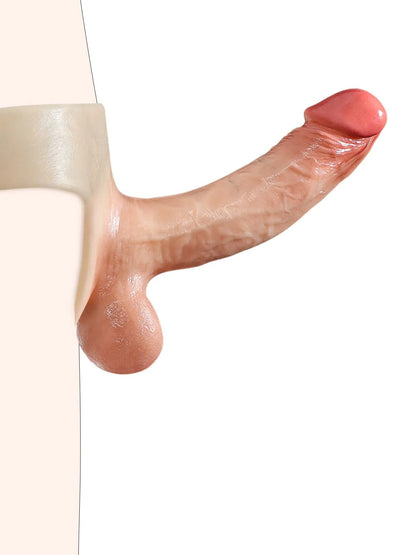 Realcock Silicone Strap On With Solid Dildo & Moving Balls Realistic Lesbian Sex Toys for enhanced intimacy